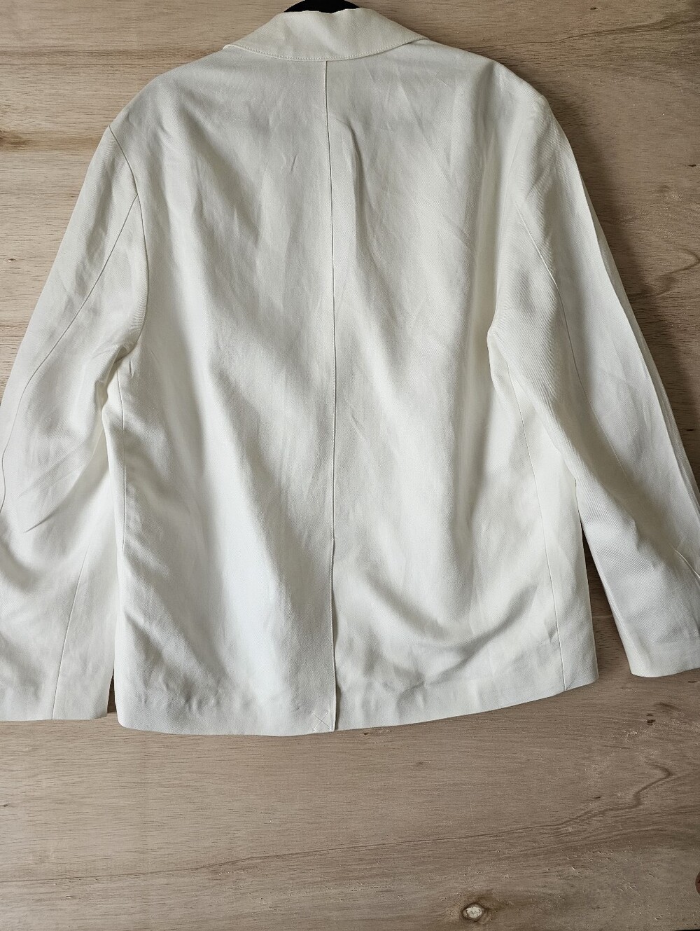 ZARA Men Off-White Linen Blend Double Breasted Blazer Jacket NWT Size 48 / US 38 - Picture 11 of 14